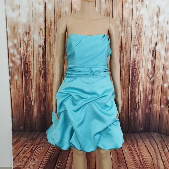 David's Bridal Dress 14 Blue - Picture 1 of 5